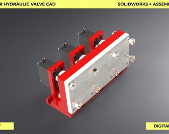 3CH RC Excavator Hydraulic Valve Block – Mechanical CAD Model for 1/14 Scale Builders