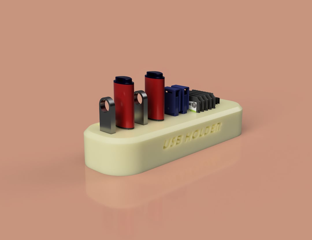 3D Printable Usb/sdmicro Sd Card Holder stl and Step Files Etsy