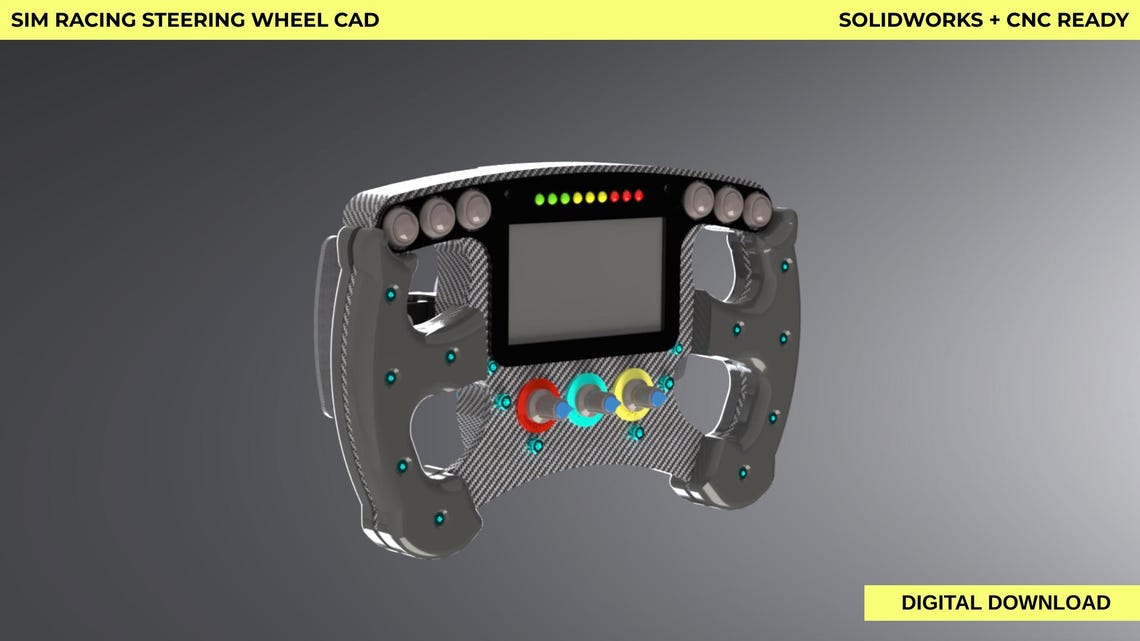 Sim Racing Steering Wheel CAD – Professional DIY Wheel Design ...