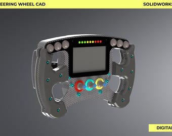 Sim Racing Steering Wheel CAD – Professional DIY Wheel Design (SolidWorks Assembly)