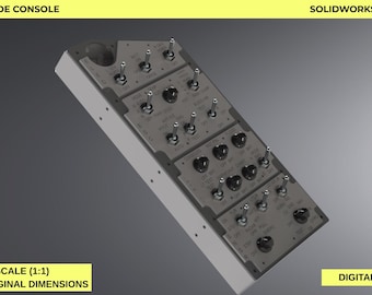 F/A-18 Right Side Console – Full Scale Cockpit Panel CAD for Flight Simulator Builders