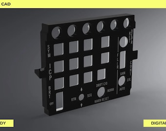 F-16 ICP Panel CAD – Real Scale Cockpit Control Panel (SolidWorks, CNC, 3D Print)
