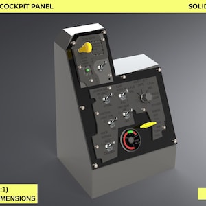 F/A-18 Left Vertical Cockpit Panel – Full Scale Simulator CAD Model