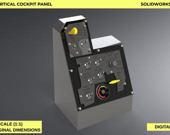 F/A-18 Left Vertical Cockpit Panel – Full Scale Simulator CAD Model