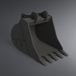 1/14 SCALED Excavator Bucket Design