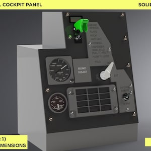 F/A-18 Right Vertical Cockpit Panel – Real Scale Flight Simulator CAD Model