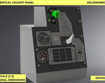 F/A-18 Right Vertical Cockpit Panel – Real Scale Flight Simulator CAD Model
