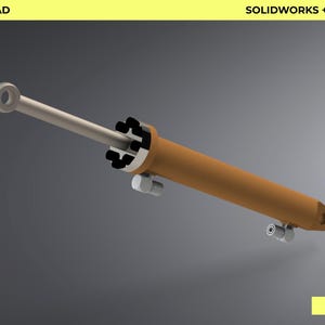 RC モデル用の油圧ピストンの図面。( Solidworks ファイル )