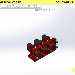 3CH RC Bagger Hydraulischer Ventilblock - Mechanisches CAD Modell für Bauherren in 1:14 Bild 2