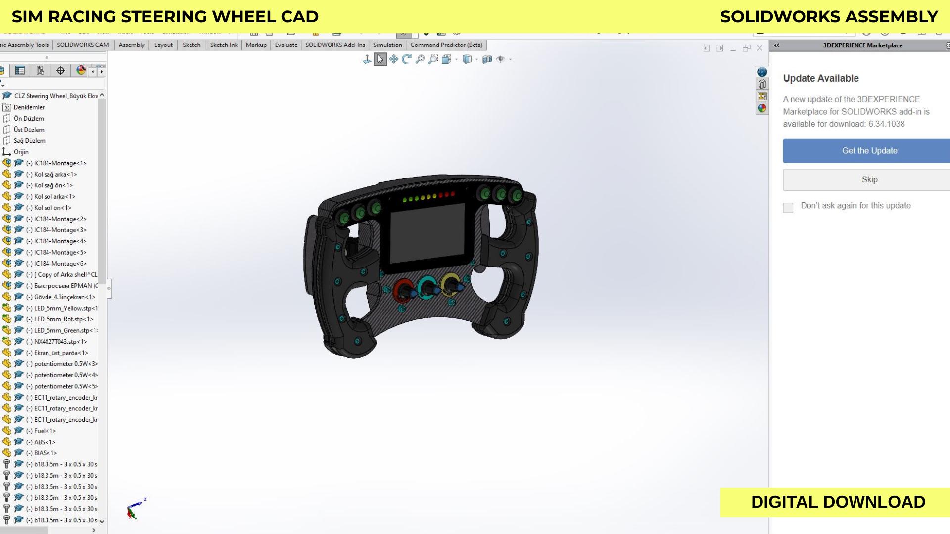 Sim Racing Steering Wheel CAD – Professional DIY Wheel Design ...