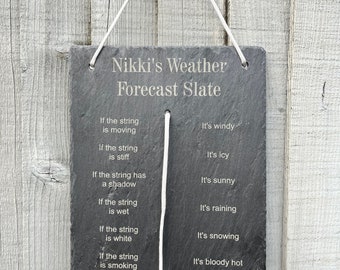 Personalised Funny Weather Forecast Slate