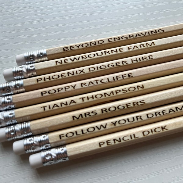 Engraved, Personalised Pencil