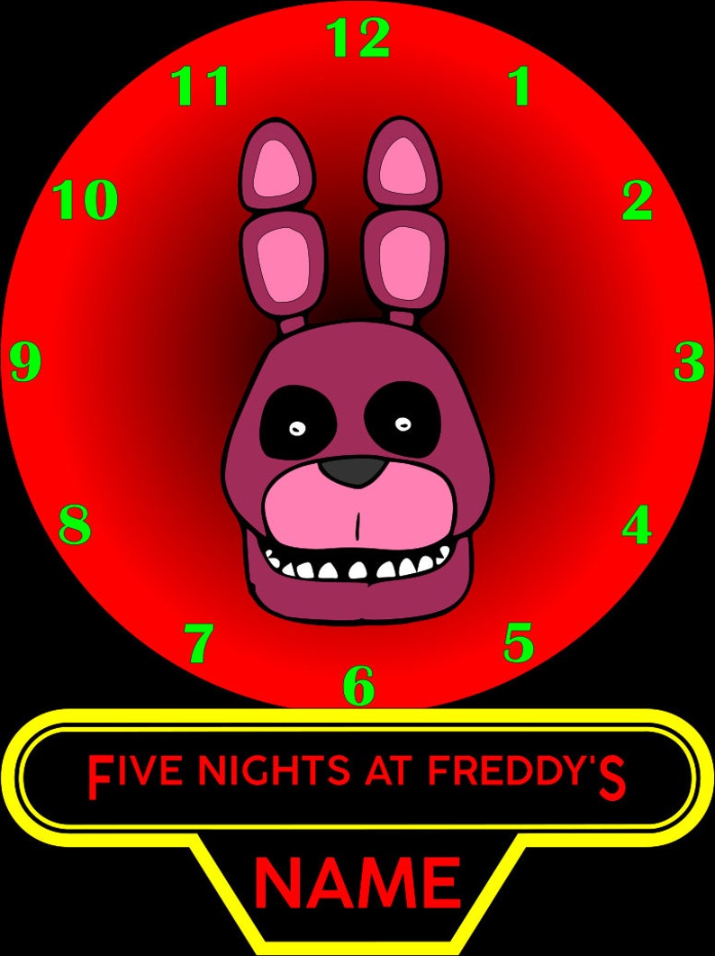 FNAF Decorative Wall Clock Etsy UK