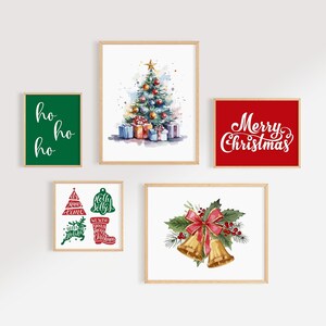 Láminas navideñas para pared: Decoración navideña para el hogar (Descarga digital)