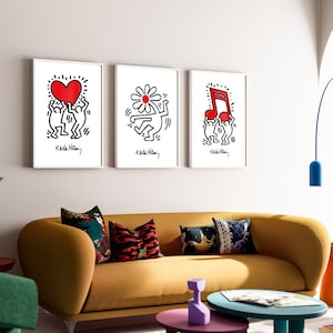 Keith Haring Prints Set: Love, Flower, Music - Modern Art (Digital Download) image 5