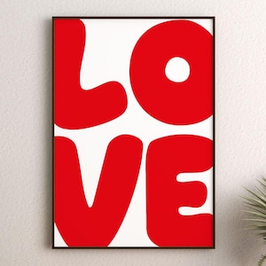 Love Themed Poster, Typographic Prints, Contemporary Poster, Retro Wall Art, Funny Home Prints, Designer Wall Art, Trendy Poster, Home Decor