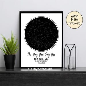 Personalisierte benutzerdefinierte Sternenkarten Konstellation Poster Wandkunst digitaler Download Weihnachten Mutter Vater Valentine Hochzeit Verlobte Baby Geschenk
