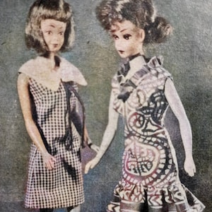 Patron de couture de robe trapèze pour poupée mannequin vintage (PDF)