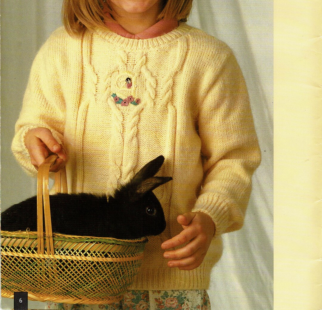 Vintage Phildar Knitting Pattern, Circa 1991. Pattern for Girls Cable