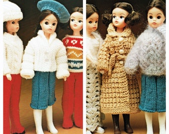 Vintage '80s Sindy Doll Wardrobe Knitting & Crochet Patterns (PDF)