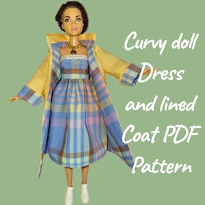 Abito Per Bambola Lavorato A Maglia Blu-grigio Scintillante Per - Foto 2