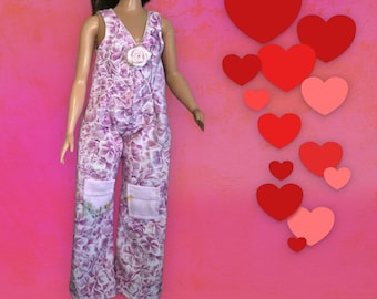 Curvy Doll Overalls PDF Pattern: 30cm Fashion Doll Clothes