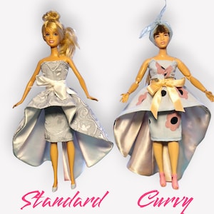 Doll Peplum Gown Outfit Sewing Pattern – Standard & Curvy Fit (PDF Pattern)