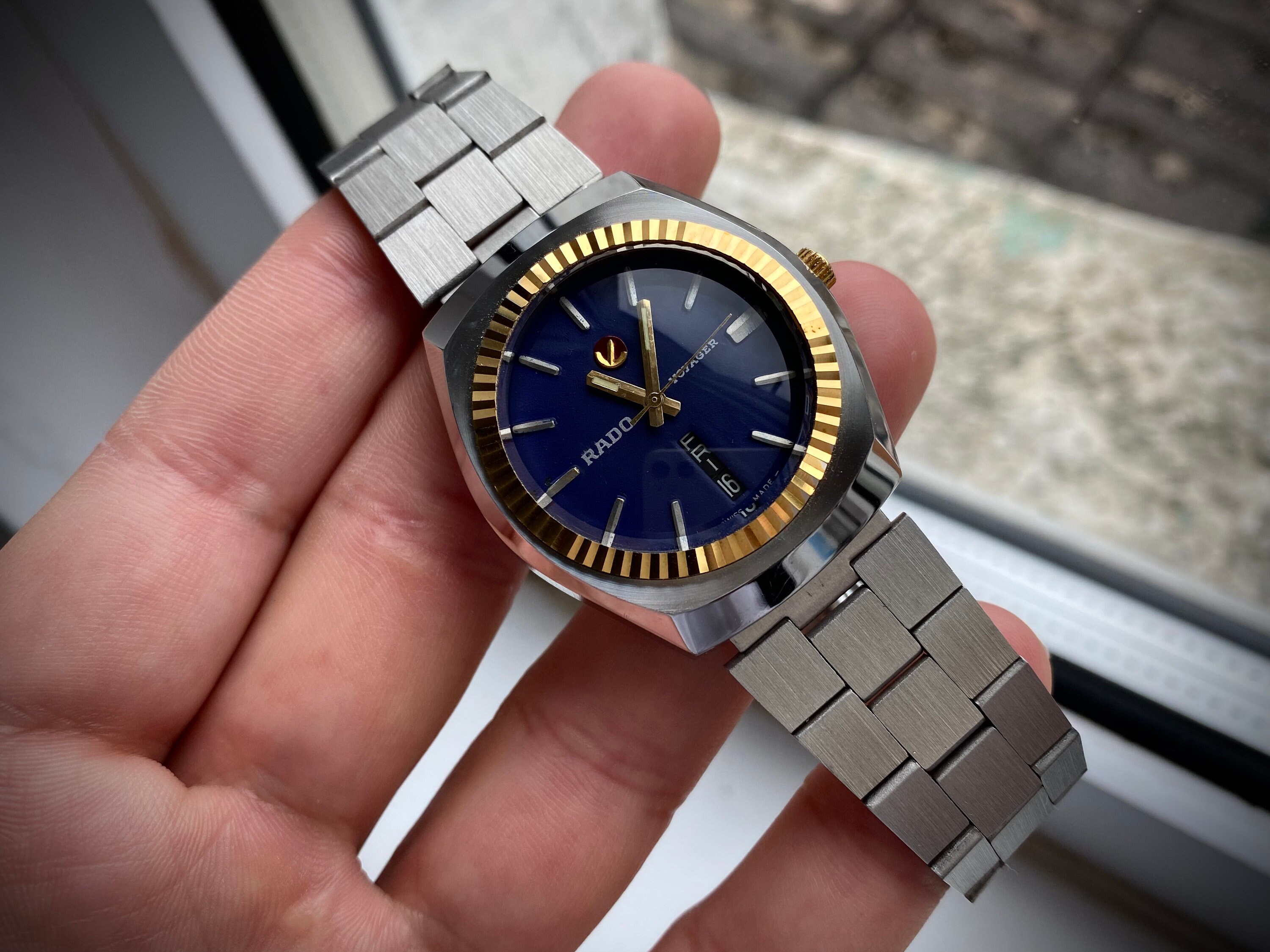 Vintage Rado Voyager Navy Blue Dial Gold Automatic Dial - Etsy