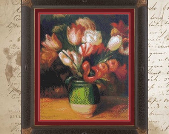 Tulipany w wazonie Renoir