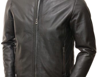 100% Original Leather Jacket For Men, Black Leather Jacket, Leather Jacket, Motorcycle Jacket, Biker Jacket, Winter Warm Leather Jacket