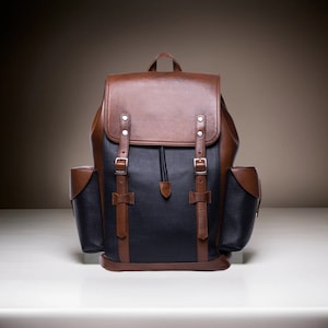 Personalized Leather Backpack, Full Grain Leather Bag, Leather Travel Backpack, Office School Bag, Laptop Backpack, Large capacity Best Gift
