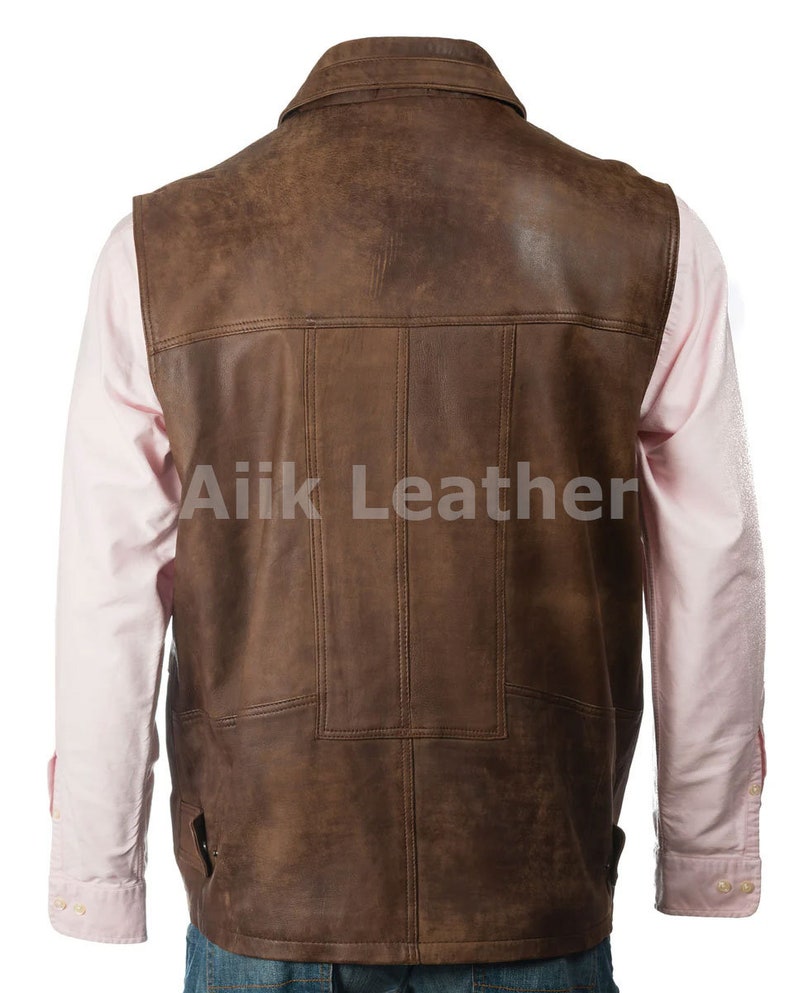 Leather Waist coat leather vest for Men,100% Original Cow leather Dark Brown men's vest, Leather Riding Vest, Motorcycle Vest, Leather Vest