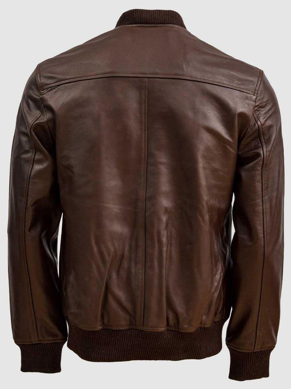 Brown Leather Bomber Sheepskin Jacket, Men's Brown Leather Jacket