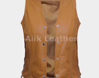 Gilet da motociclista in pelle da donna, gilet in pelle da donna, gilet da motociclista da donna, gilet da motociclista da donna, gilet in pelle da donna, gilet da motociclista da donna, regalo per lui