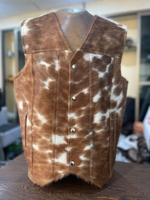 Cow skin waistcoat sale