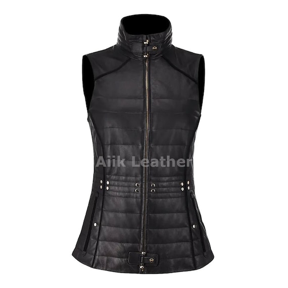 Women Leather Biker Vest Women Leather Waistcoat Ladies Biker Vest Lady Biker Vest Women s Leather Vest Rider Ladies Vest Gift for Her Etsy Canada