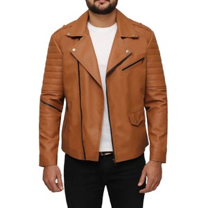 Brown Sheepskin Motorcycle Leather Jacket ,Vintage Leather Jacket, Oversized Retro Jacket, Winter Jacket, Men&#39;s Premium Leather Jacket