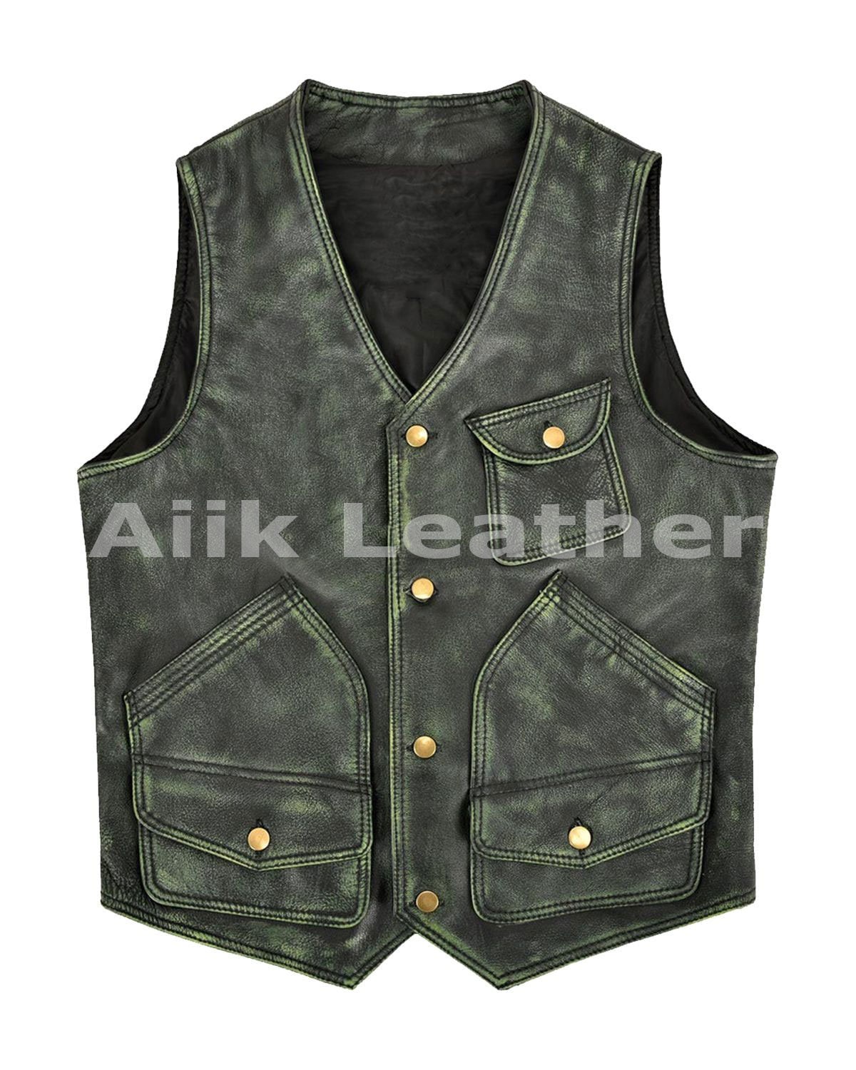 Motorcycle Vest Lime Green