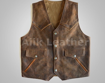 まあちゃん　レザーベスト TROPHY CLOTHING(トロフィークロージング) レザーベスト RANCHER STEER