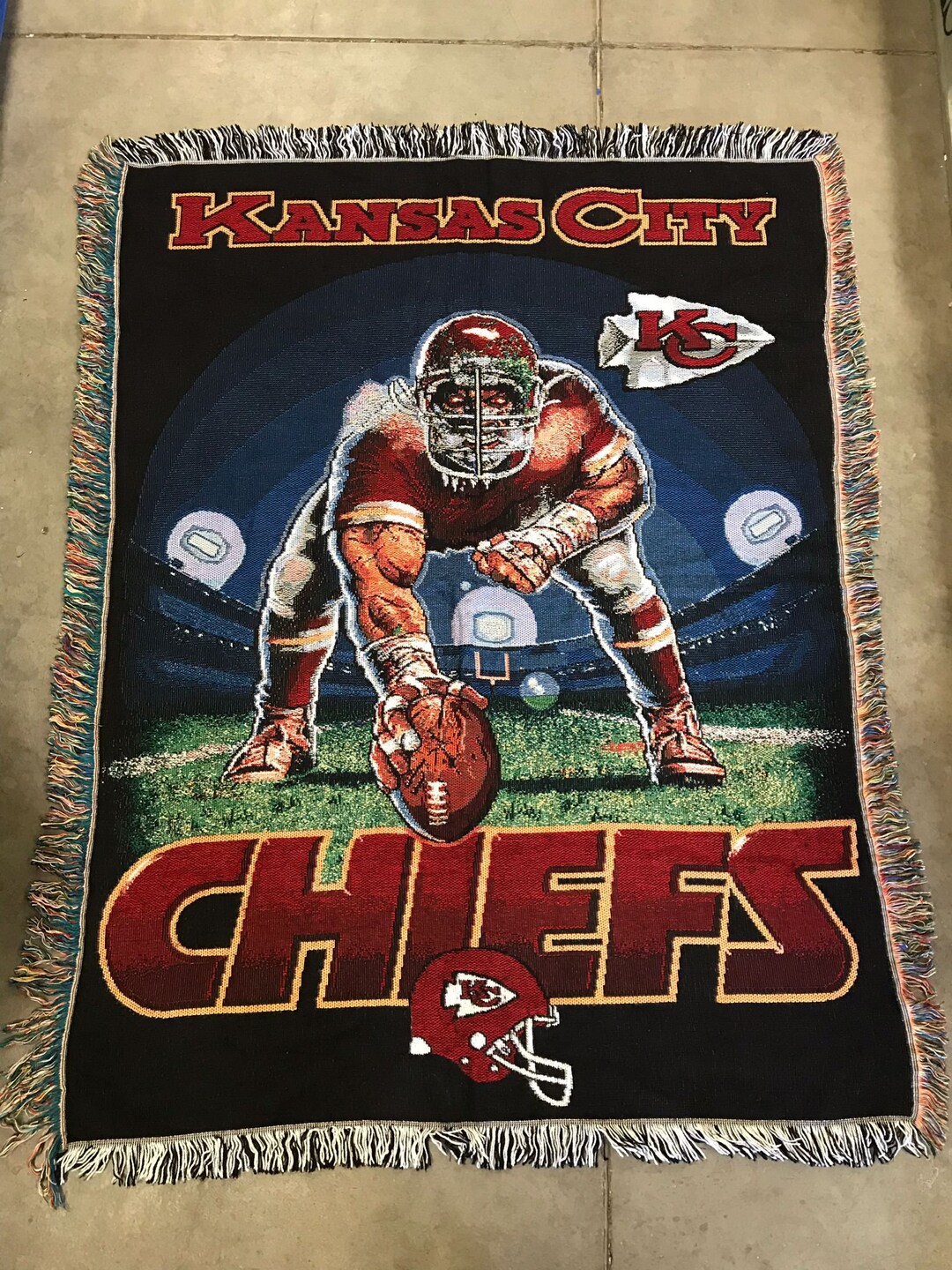 Vintage Kanas City Chiefs Throw/rug the Northwest Company 150cm/60in ...