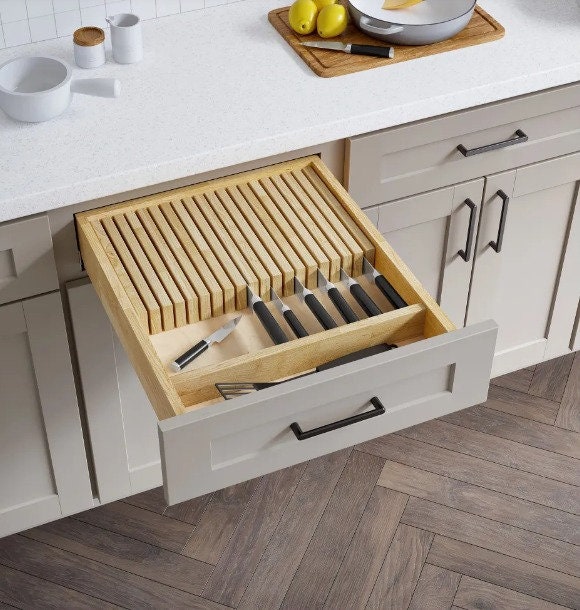 RevAShelf Wood Knife Block Drawer Insert Richelieu, 48 OFF