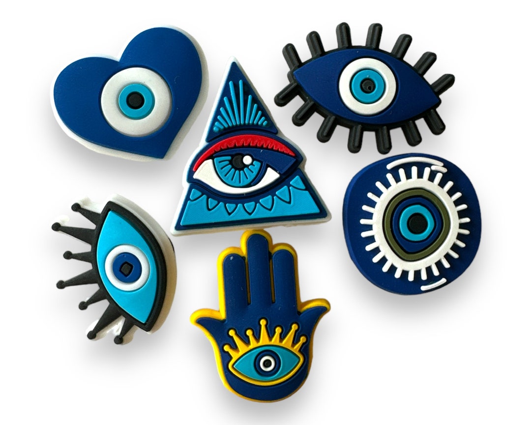 Evil Eye Croc Charms Evil Eye Jibbitz Mindfulness Croc Etsy