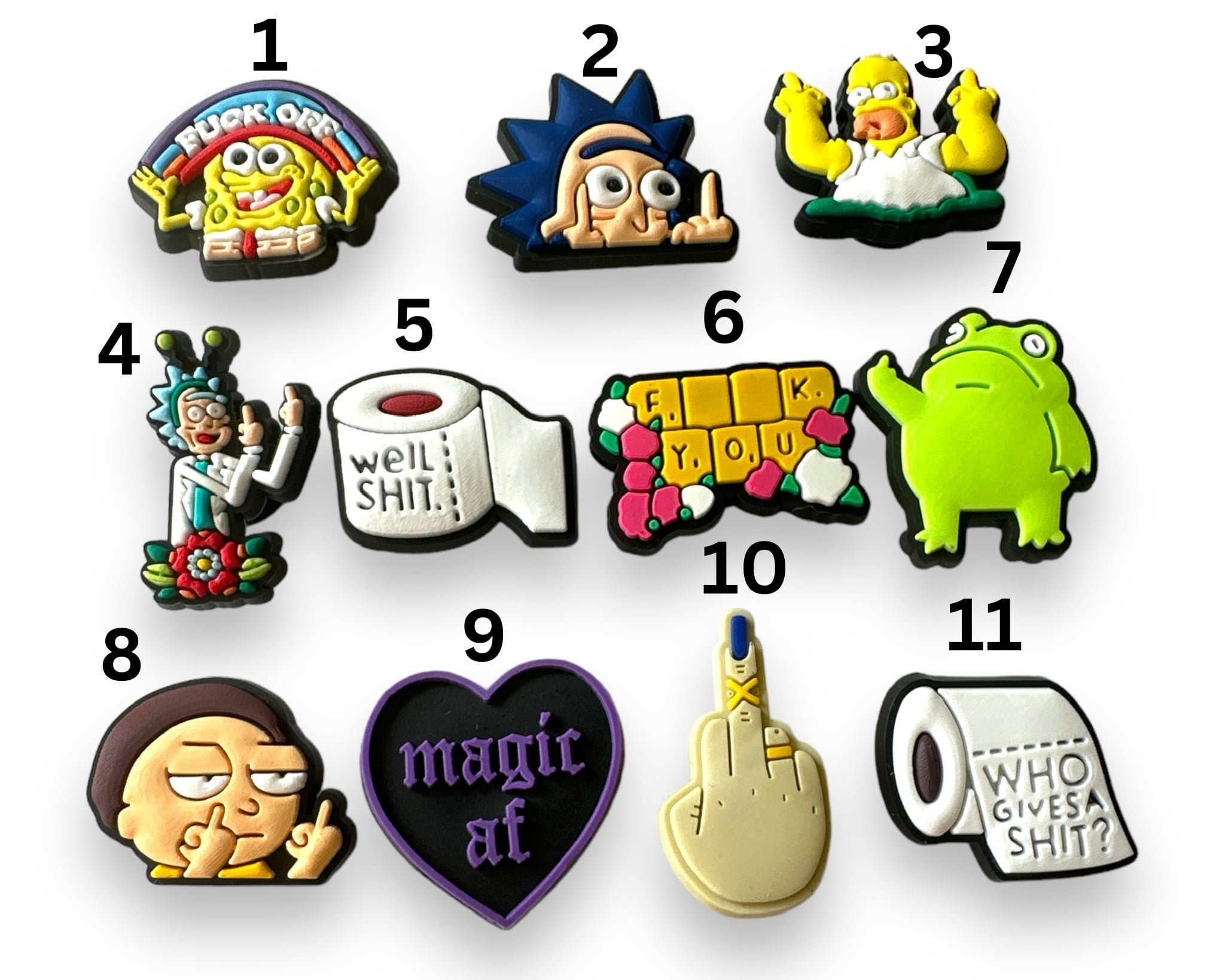 Swearing Croc Charms Rude Croc Charms Funny Charms Funny Etsy UK