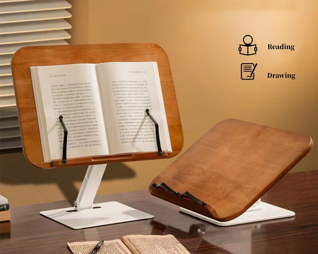 Reading Stand Oak Wood Book Stand Handmade Stand for Laptop Etsy