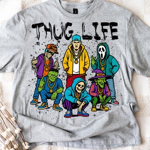 Thug Life Horror Halloween Png, Vintage Halloween Thug Life Shirt, Horror Character Png, Horror Killer Png, Spooky Season,Halloween Costumes