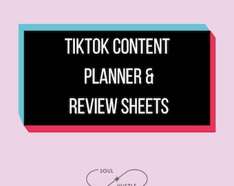 TikTok Planning and Review Sheets, Plan your TikTok Content, Small Business Growth, Social Media Growth, TikTok Growth, TikTok Audit