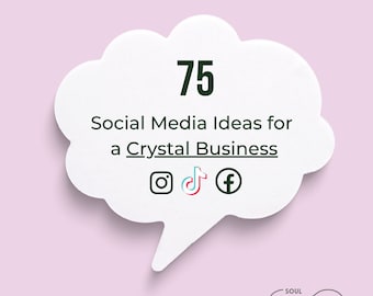 75 Ideas For a Crystal Business, Crystal Social Media, Grow Your Crystal Business, Social Media Ideas, Social Media Growth, Business Growth