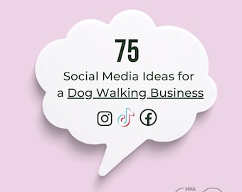75 Ideas For a Dog Walking Business, Dog Walking Social Media, Grow Your Dog Walking Business, Social Media Ideas, Social Media Growth