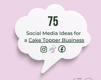75 Ideas For a Cake Topper Business, Cake Topper Social Media, Grow Your Baby Massage Business, Social Media Ideas, Social Media Growth