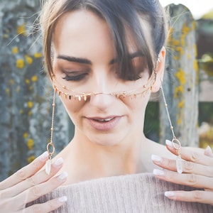 Gold Boho Face Chain, Festival accessories, Body Jewelry, Festival Jewelry, Body chain, Coachella fashion, Bohemian jewelry, Boho Nose chain